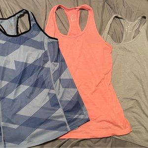 3 Nike Racerback athletic tank tops